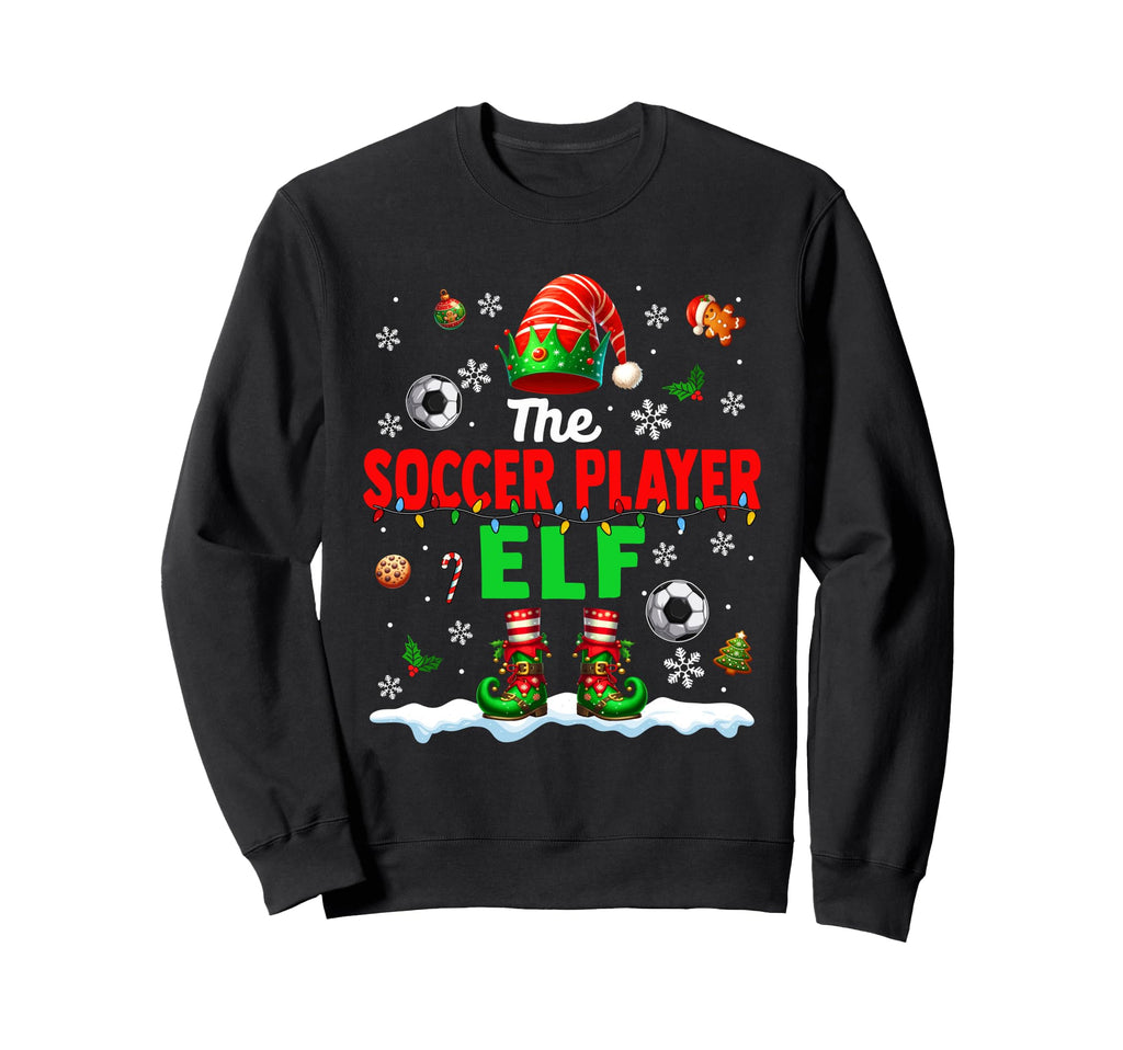 Soccer Player Elf Team Matching Sweatshirt - Minimalist Print for Adults - T-Shirt, Sweatshirt, Hoodie