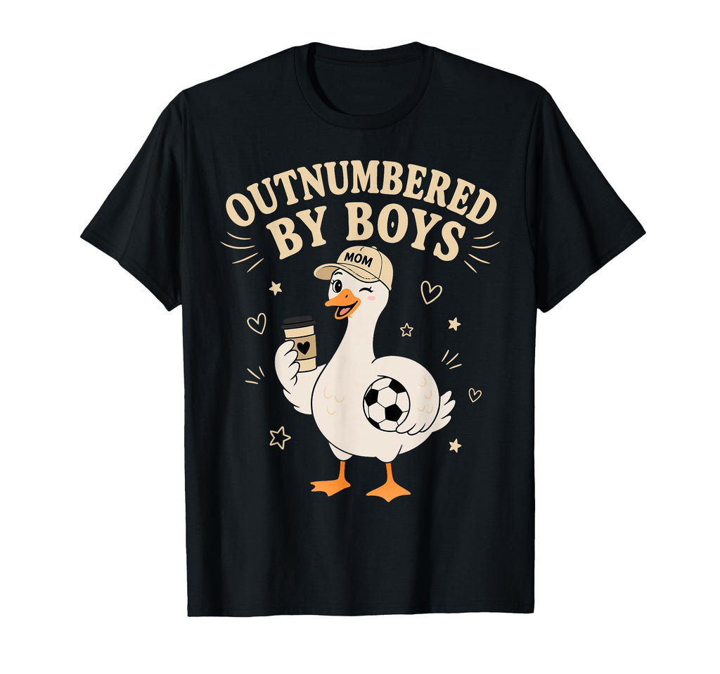 Funny Mom Goose Outnumbered Soccer T-Shirt - Novelty Apparel for Adults - T-Shirt, Sweatshirt, Hoodie