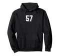 Number 57 80S 90S Soccer Team Jersey Hoodie - Aesthetic Graphic Unisex - T-Shirt, Sweatshirt, Hoodie