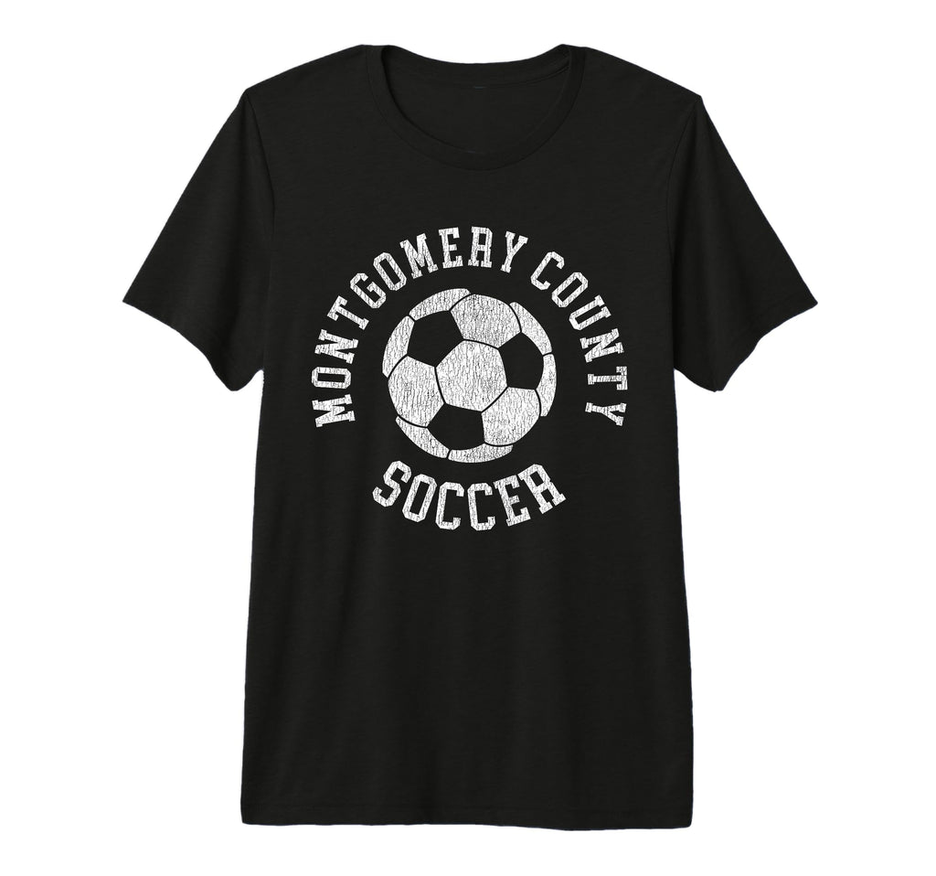 Montgomery County Soccer Distressed T-Shirt - Streetwear Style for Adults - T-Shirt, Sweatshirt, Hoodie