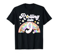 Rolling Into 9 Birthday Groovy 9Th Bday T-Shirt - Graphic Print for Adults - T-Shirt, Sweatshirt, Hoodie