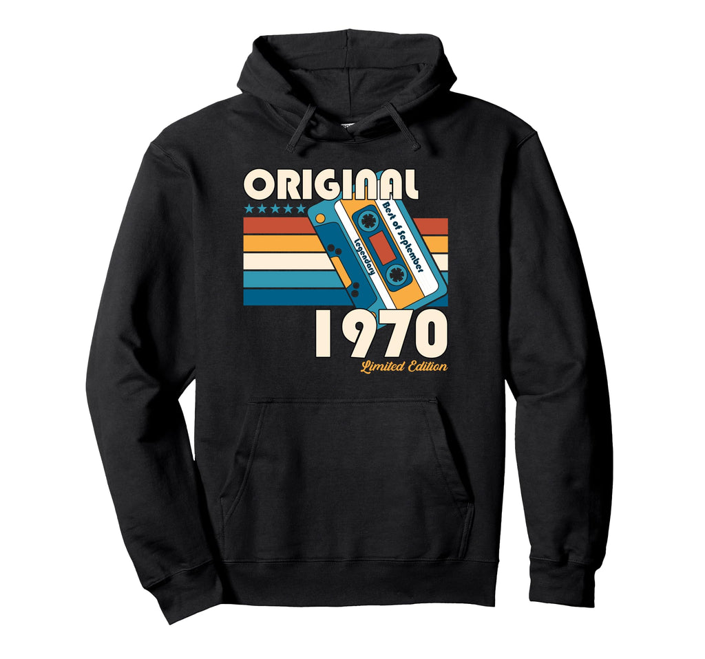 55Th Birthday Gifts September 1970 Tape Hoodie - Graphic Print Men Women - T-Shirt, Sweatshirt, Hoodie