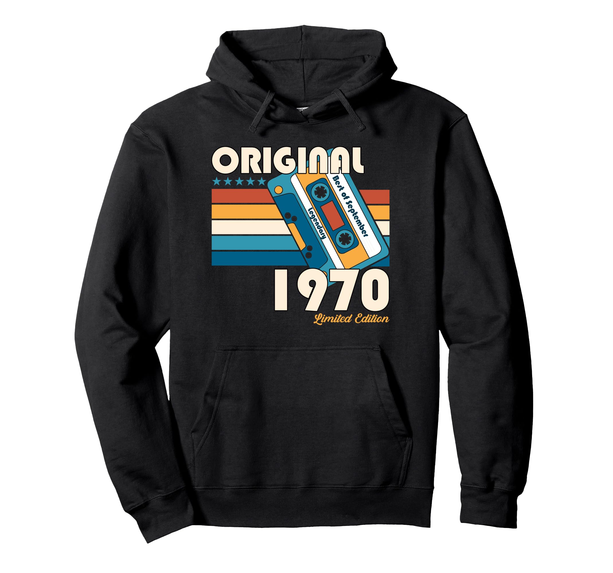 55Th Birthday Gifts September 1970 Tape Hoodie - Graphic Print Men Women - T-Shirt, Sweatshirt, Hoodie