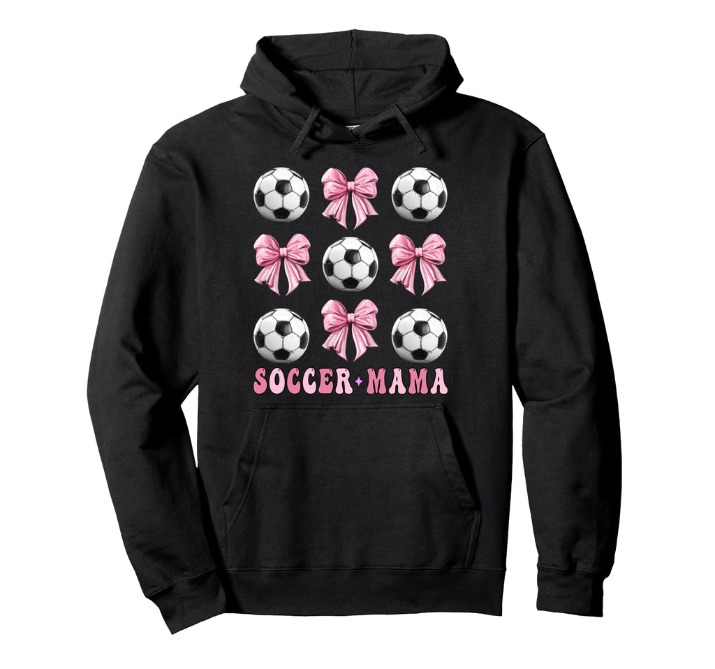 Soccer Mama Coquette Bow Soccer Lover Hoodie - Graphic Print for Adults - T-Shirt, Sweatshirt, Hoodie