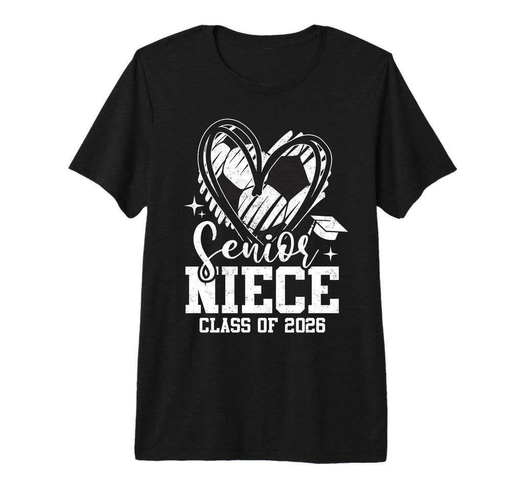 Senior Niece Class 2026 Soccer T-Shirt - Aesthetic Graphic Men Women - T-Shirt, Sweatshirt, Hoodie