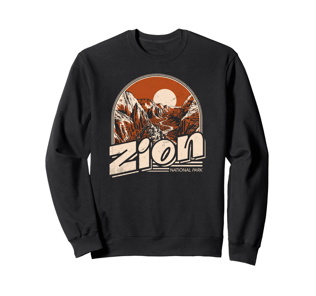 Zion National Park Distressed Sweatshirt - Unique Graphic Unisex - T-Shirt, Sweatshirt, Hoodie