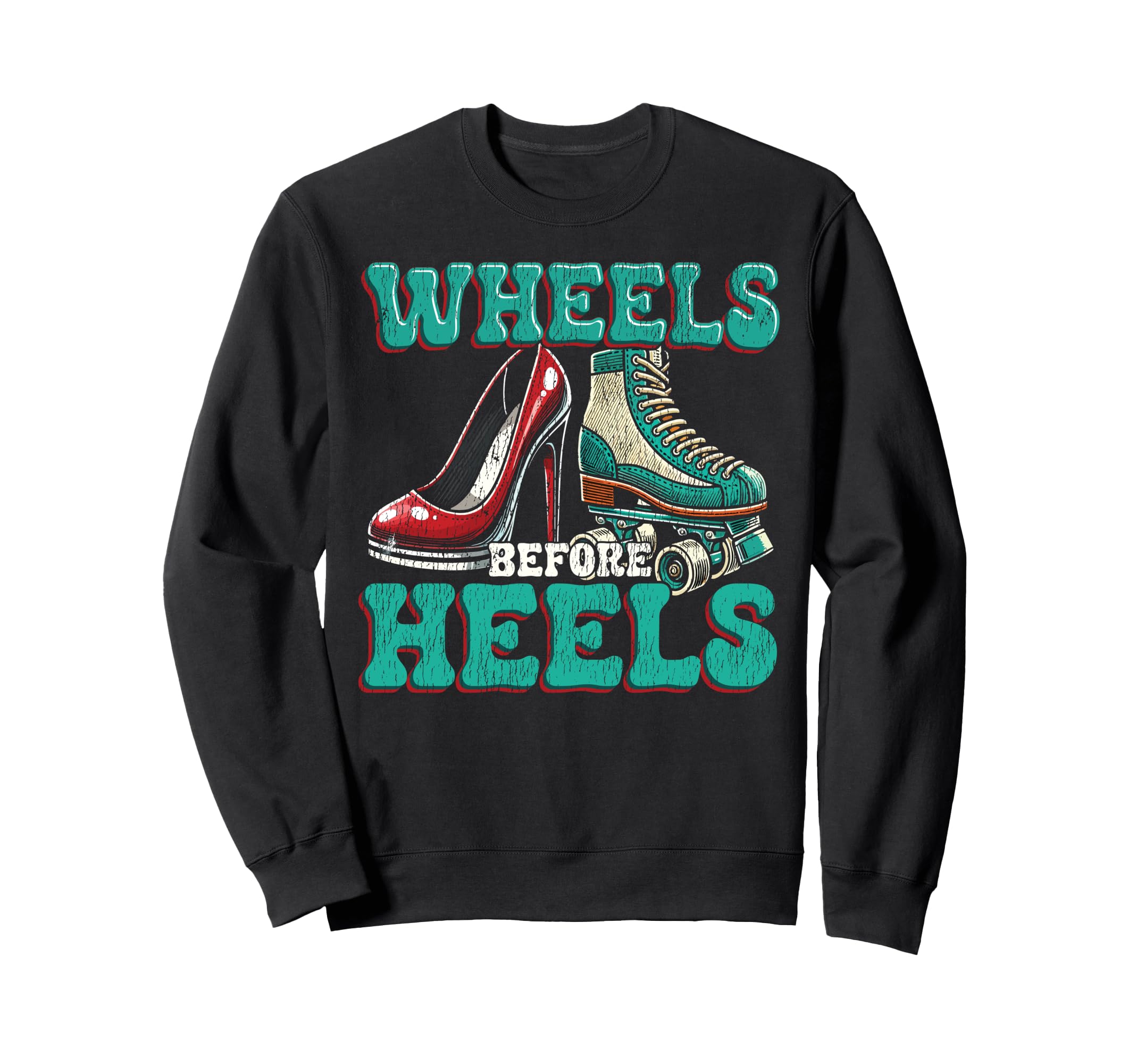 Roller Skating Skate 1970S Wheels Before Sweatshirt - Trendy Graphic Unisex - T-Shirt, Sweatshirt, Hoodie