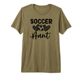 Soccer Aunt Leopard Tri Blend T-Shirt - Minimalist Print Men Women - T-Shirt, Sweatshirt, Hoodie