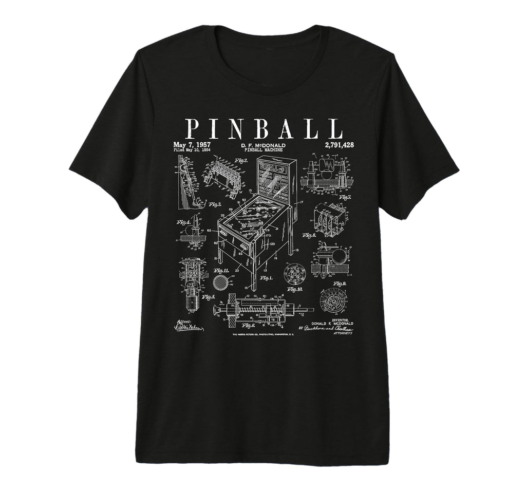 Pinball Arcade Gaming Machine Gamer T-Shirt - Novelty Apparel Unisex - T-Shirt, Sweatshirt, Hoodie