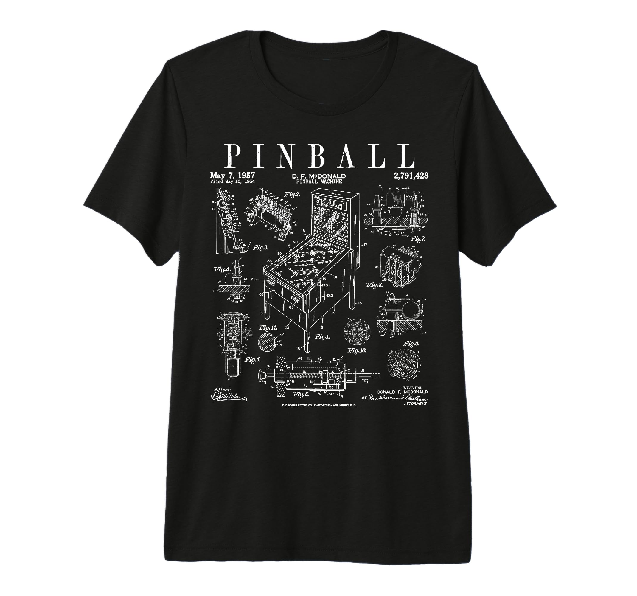 Pinball Arcade Gaming Machine Gamer T-Shirt - Novelty Apparel Unisex - T-Shirt, Sweatshirt, Hoodie