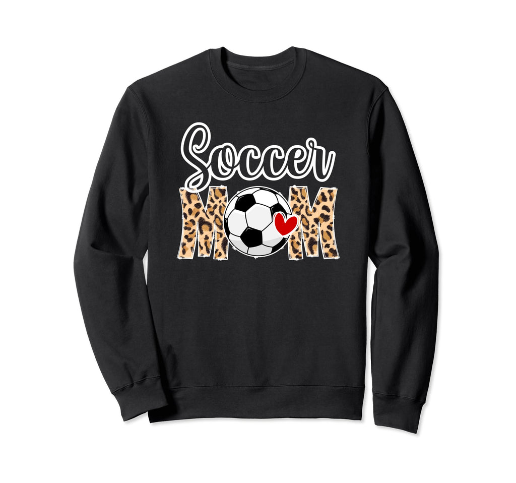 Soccer Mom Leopard Mom Soccer Player Sweatshirt - Minimalist Print Unisex - T-Shirt, Sweatshirt, Hoodie