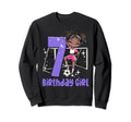 7Th Birthday Black Soccer Ball Net Sweatshirt - Novelty Apparel Unisex - T-Shirt, Sweatshirt, Hoodie