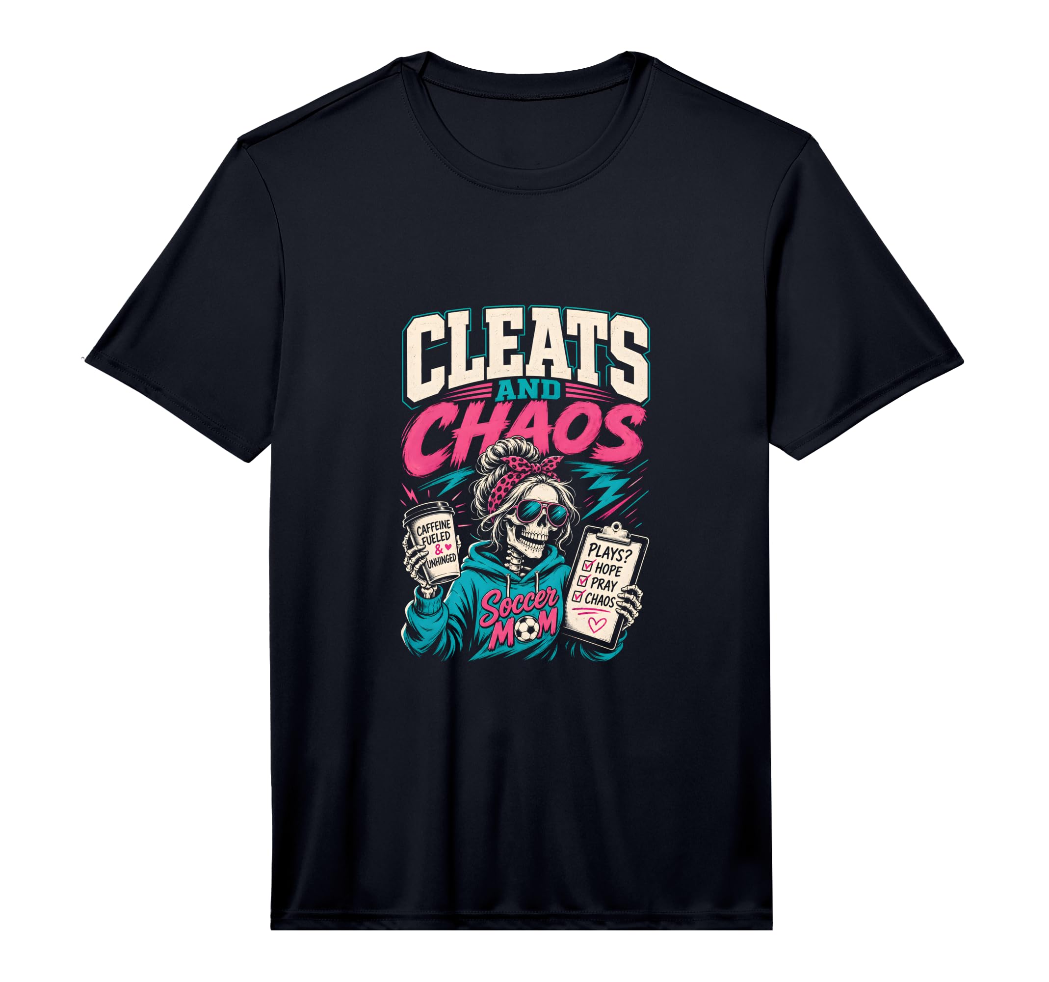 Mens Cleats And Chaos Soccer Mom T-Shirt - Custom Art Print Men Women - T-Shirt, Sweatshirt, Hoodie