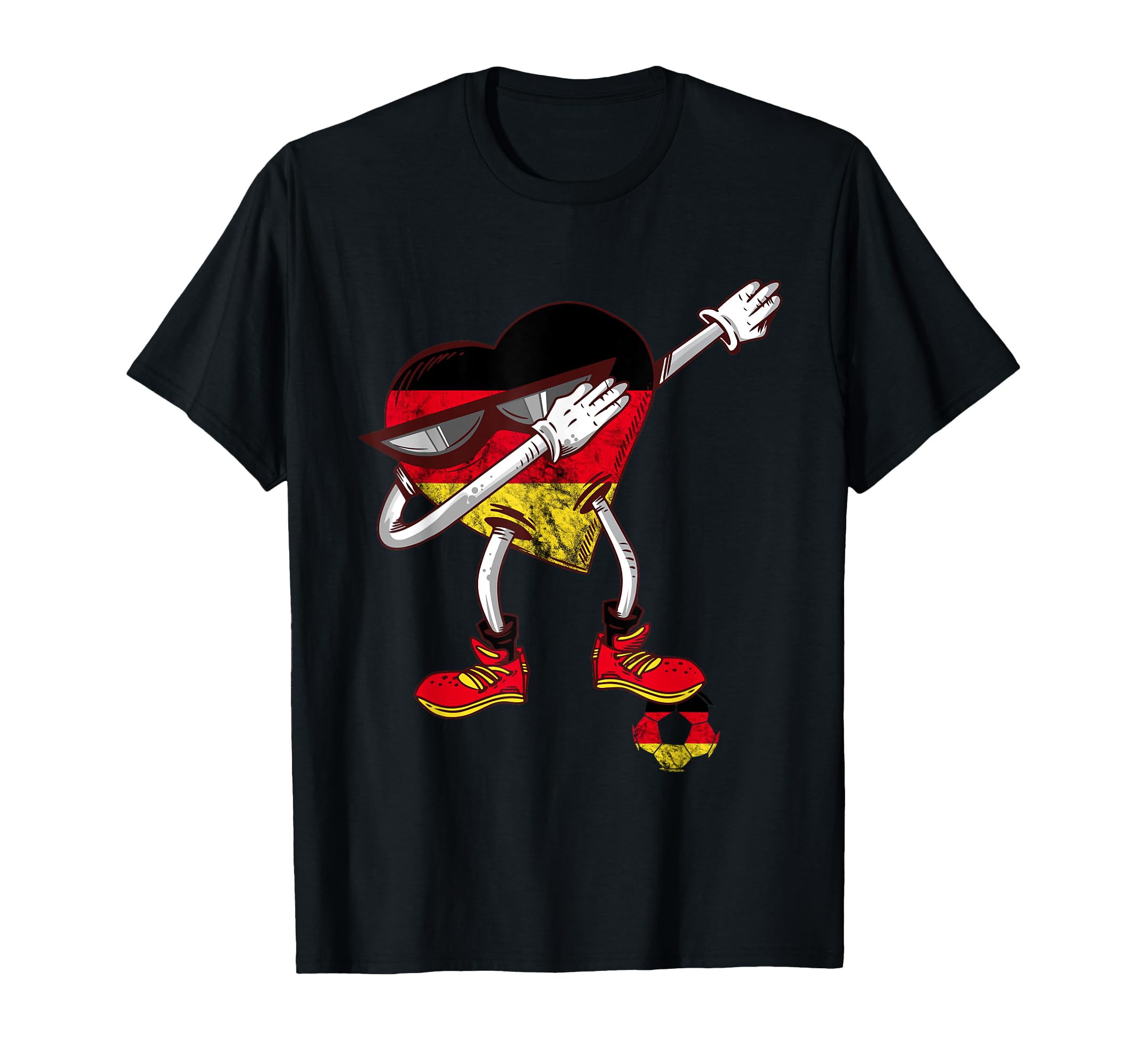 German Soccer Team Dabbing Heart Germany T-Shirt - Unique Graphic Unisex - T-Shirt, Sweatshirt, Hoodie