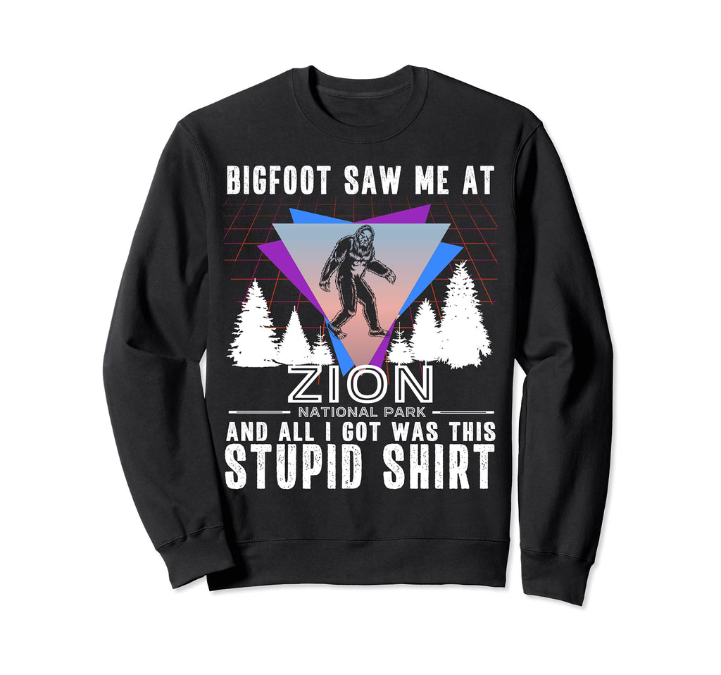 Zion National Park Utah Bigfoot Sweatshirt - Custom Art Print Unisex - T-Shirt, Sweatshirt, Hoodie