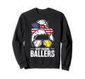 Baseball Softball Proud American Sweatshirt - Streetwear Style Men Women - T-Shirt, Sweatshirt, Hoodie