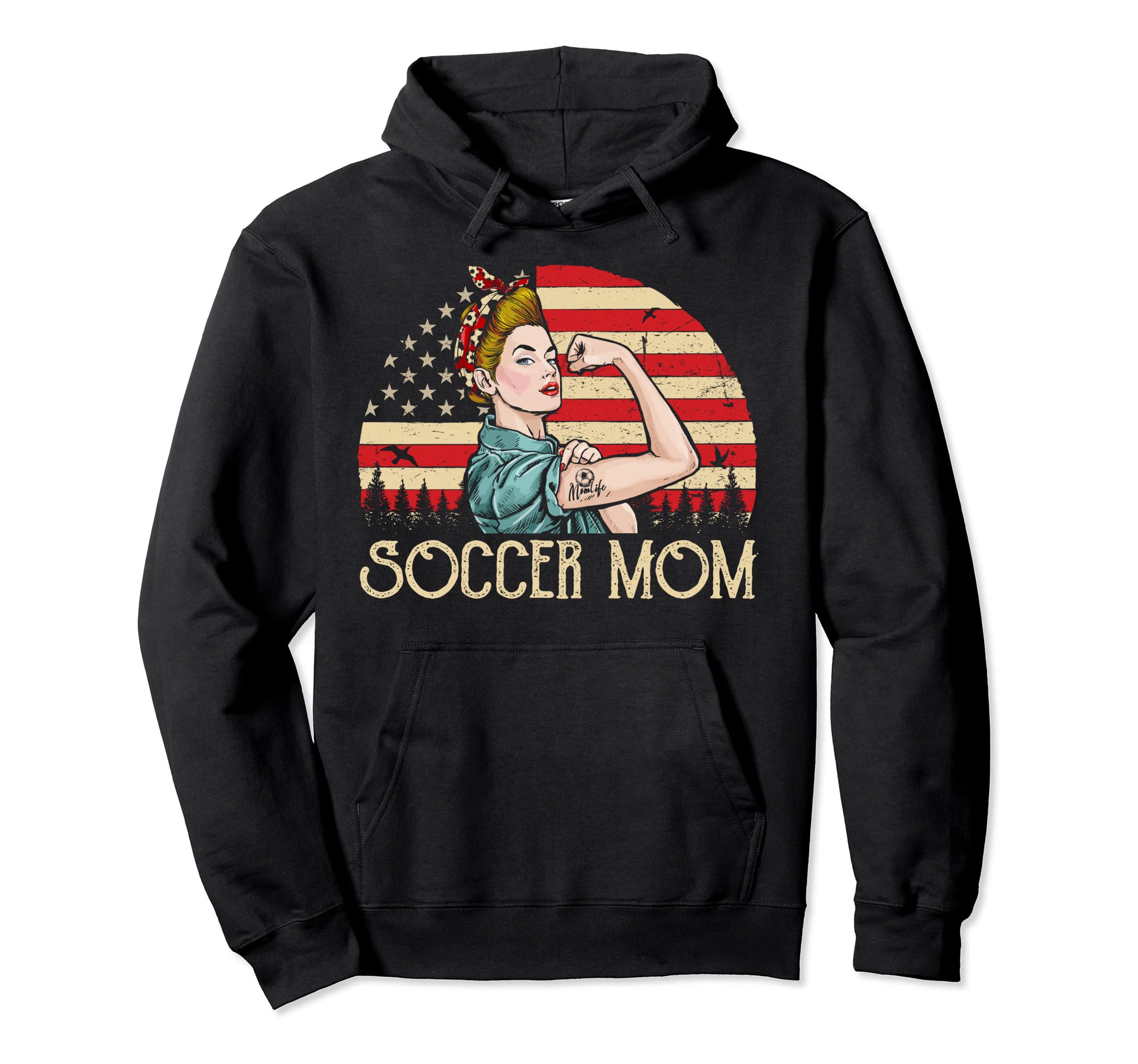 Soccer Mom Funny Soccer Ball Hoodie - Aesthetic Graphic for Adults - T-Shirt, Sweatshirt, Hoodie