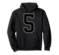Black Sports Team Number 5 Fan Hoodie - Minimalist Print for Adults - T-Shirt, Sweatshirt, Hoodie