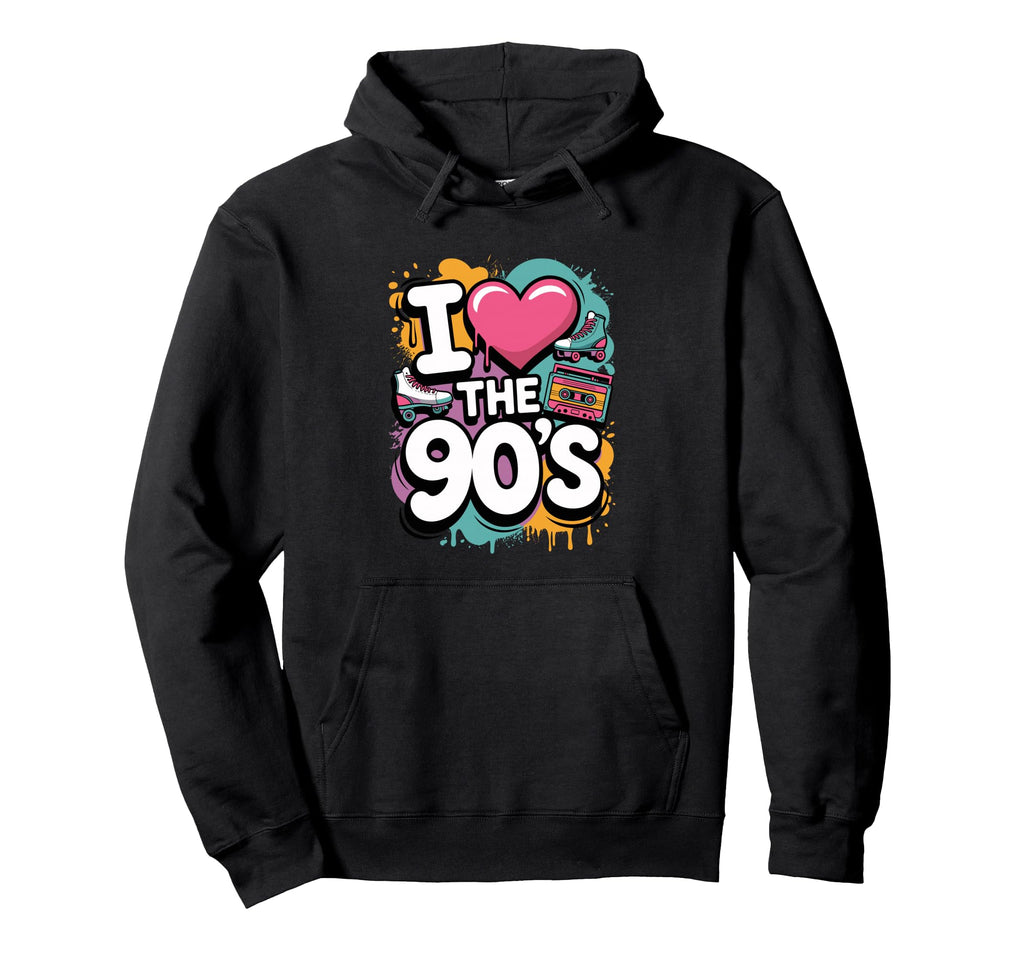 I Love 90S Roller Skates Cassette Hoodie - Custom Art Print for Adults - T-Shirt, Sweatshirt, Hoodie