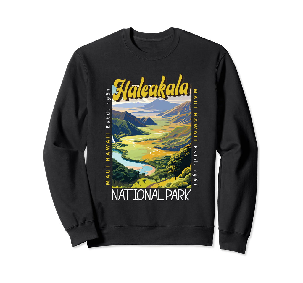 Haleakala National Park Illustration Sweatshirt - Minimalist Print Unisex - T-Shirt, Sweatshirt, Hoodie
