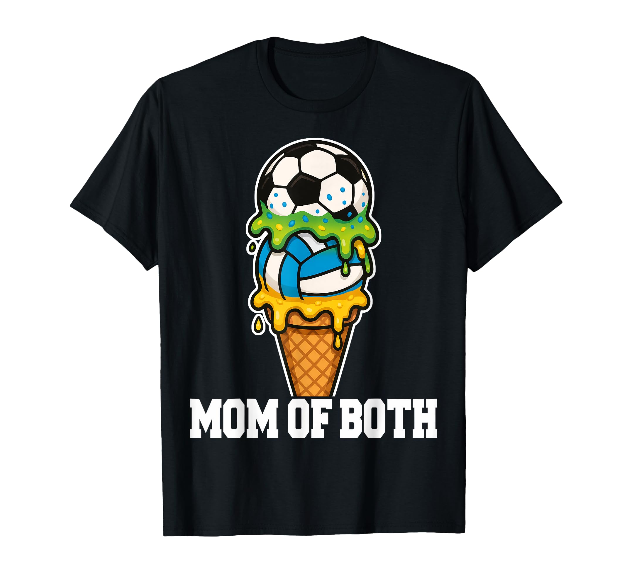 Soccer Volleyball Mom Ice Cream T-Shirt - Casual Everyday Wear Men Women - T-Shirt, Sweatshirt, Hoodie