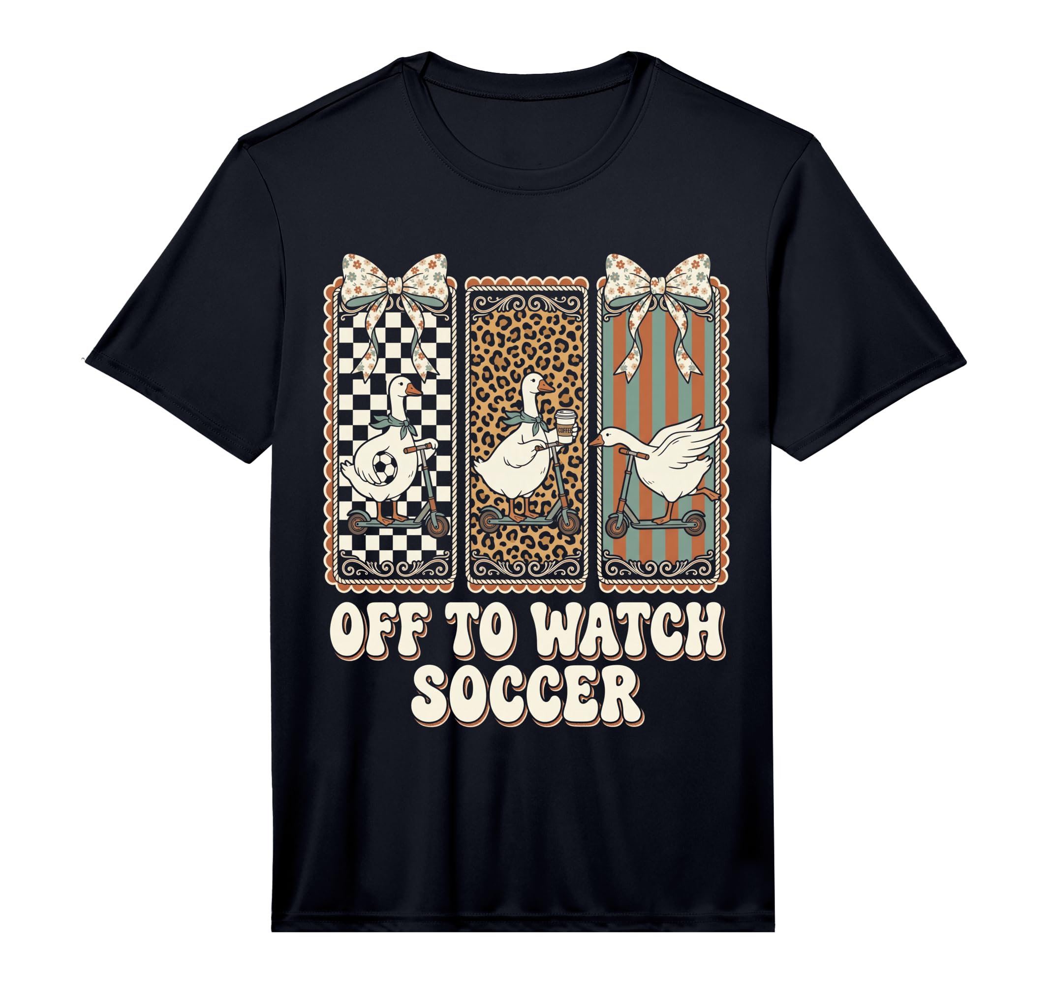 Off To Watch Soccer Silly Goose Funny T-Shirt - Trendy Graphic Unisex - T-Shirt, Sweatshirt, Hoodie