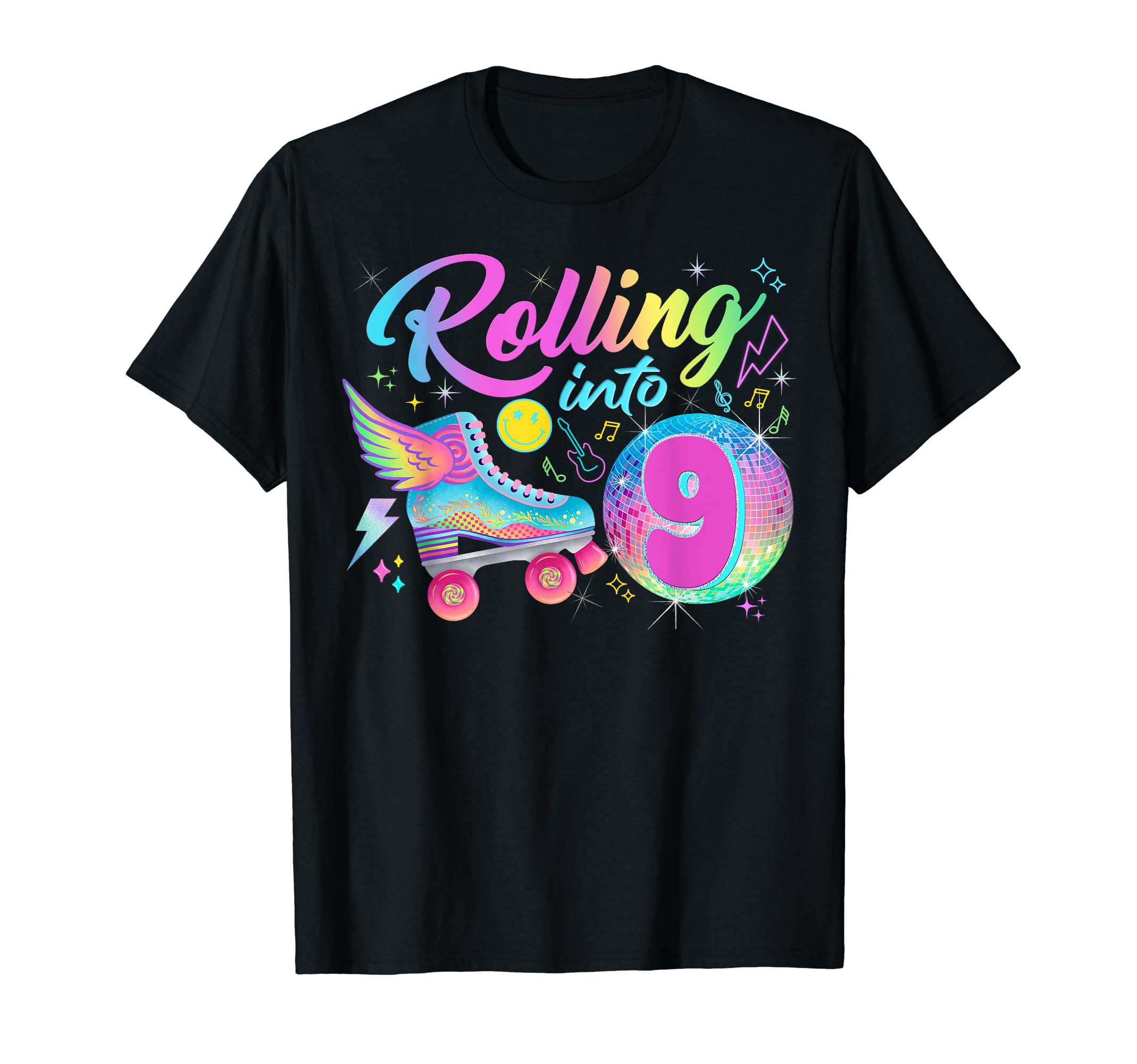 Roller Skates Birthday Disco Ball T-Shirt - Fun Novelty Design Unisex - T-Shirt, Sweatshirt, Hoodie