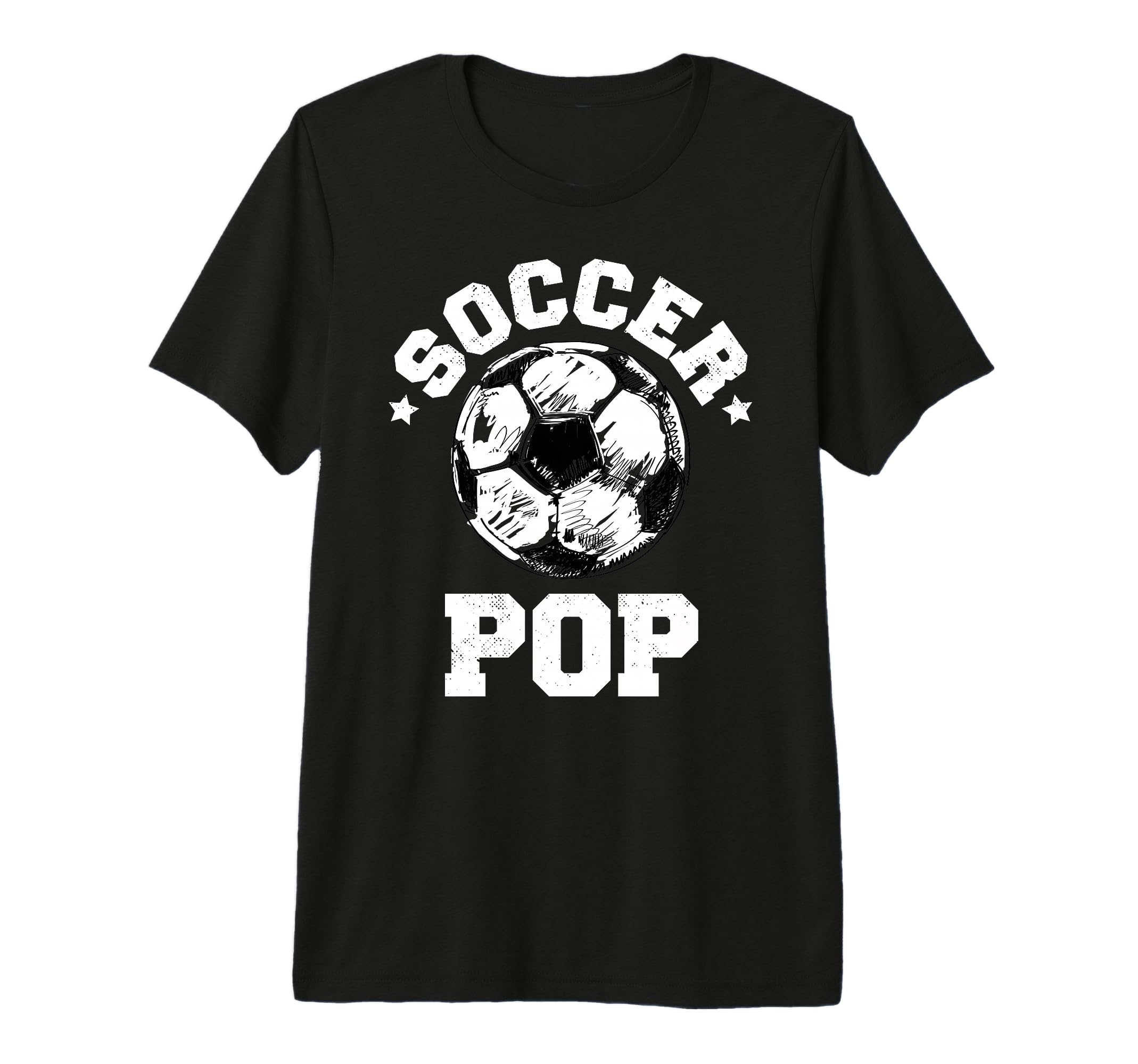 Mens Soccer Pop Soccer Ball Distressed T-Shirt - Trendy Graphic for Adults - T-Shirt, Sweatshirt, Hoodie