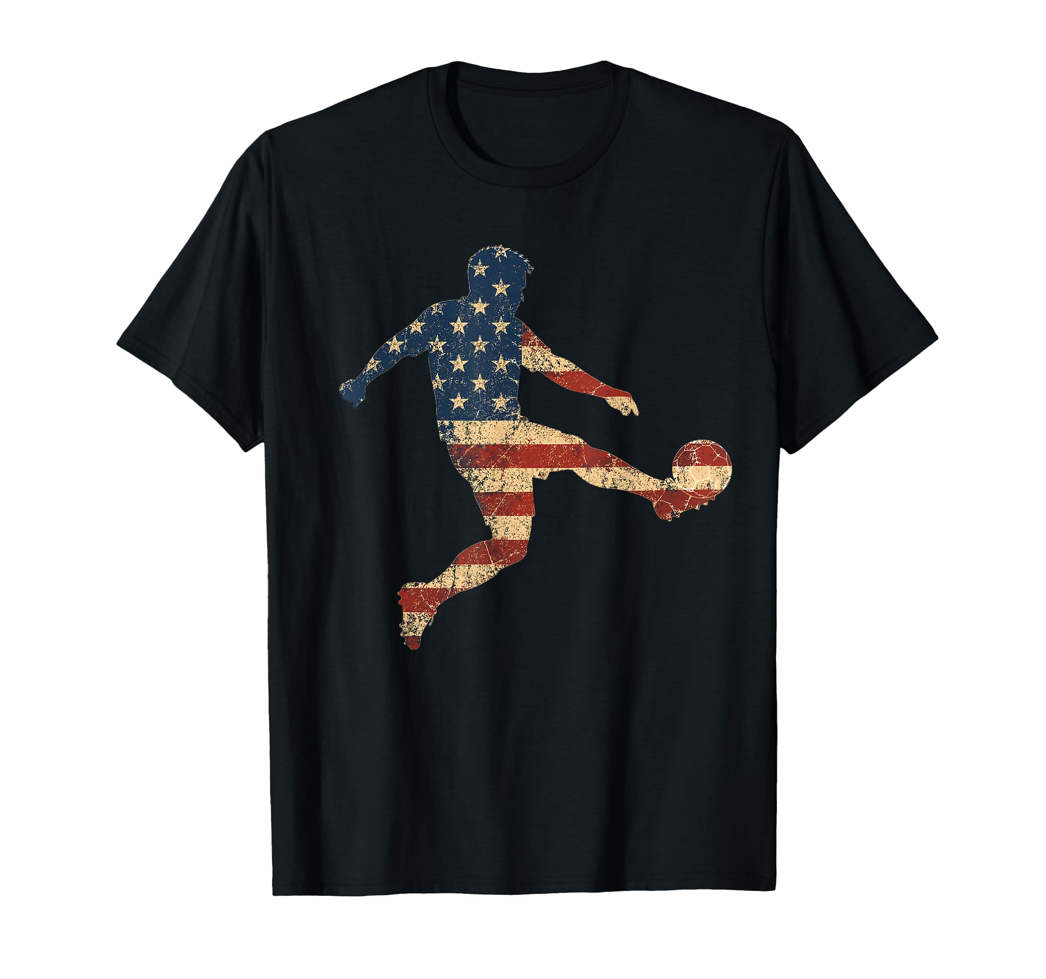 Soccer Player Patriotic American T-Shirt - Minimalist Print for Adults - T-Shirt, Sweatshirt, Hoodie