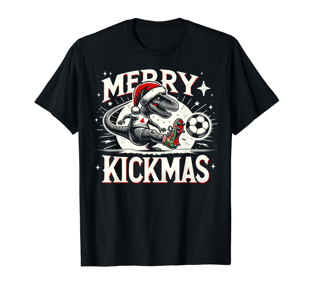 Soccer Dinosaur T Rex Merry T-Shirt - Casual Everyday Wear for Adults - T-Shirt, Sweatshirt, Hoodie