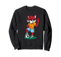 Fox Playing Football Soccer Sweatshirt - Custom Art Print for Adults - T-Shirt, Sweatshirt, Hoodie