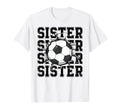 Soccer Sister Cracked Wall Family T-Shirt - Unique Graphic for Adults - T-Shirt, Sweatshirt, Hoodie