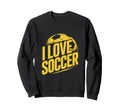 I Love Soccer Enthusiast Passion Sweatshirt - Trendy Graphic for Adults - T-Shirt, Sweatshirt, Hoodie