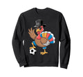 Soccer Thanksgiving Dabbing Turkey Sweatshirt - Graphic Print Unisex - T-Shirt, Sweatshirt, Hoodie