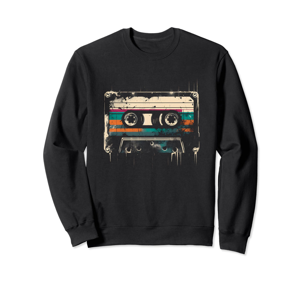 Cassette Nostalgic Oldschool Music Sweatshirt - Minimalist Print Men Women - T-Shirt, Sweatshirt, Hoodie