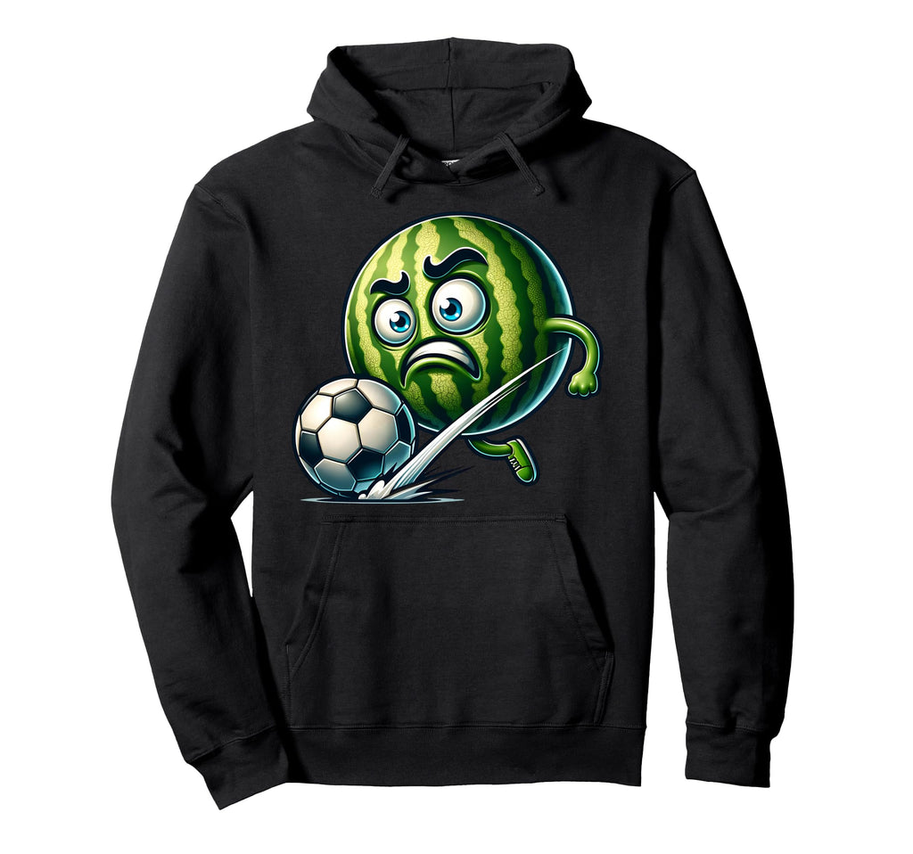 Angry Watermelon Striker Kicking Hoodie - Custom Art Print Men Women - T-Shirt, Sweatshirt, Hoodie