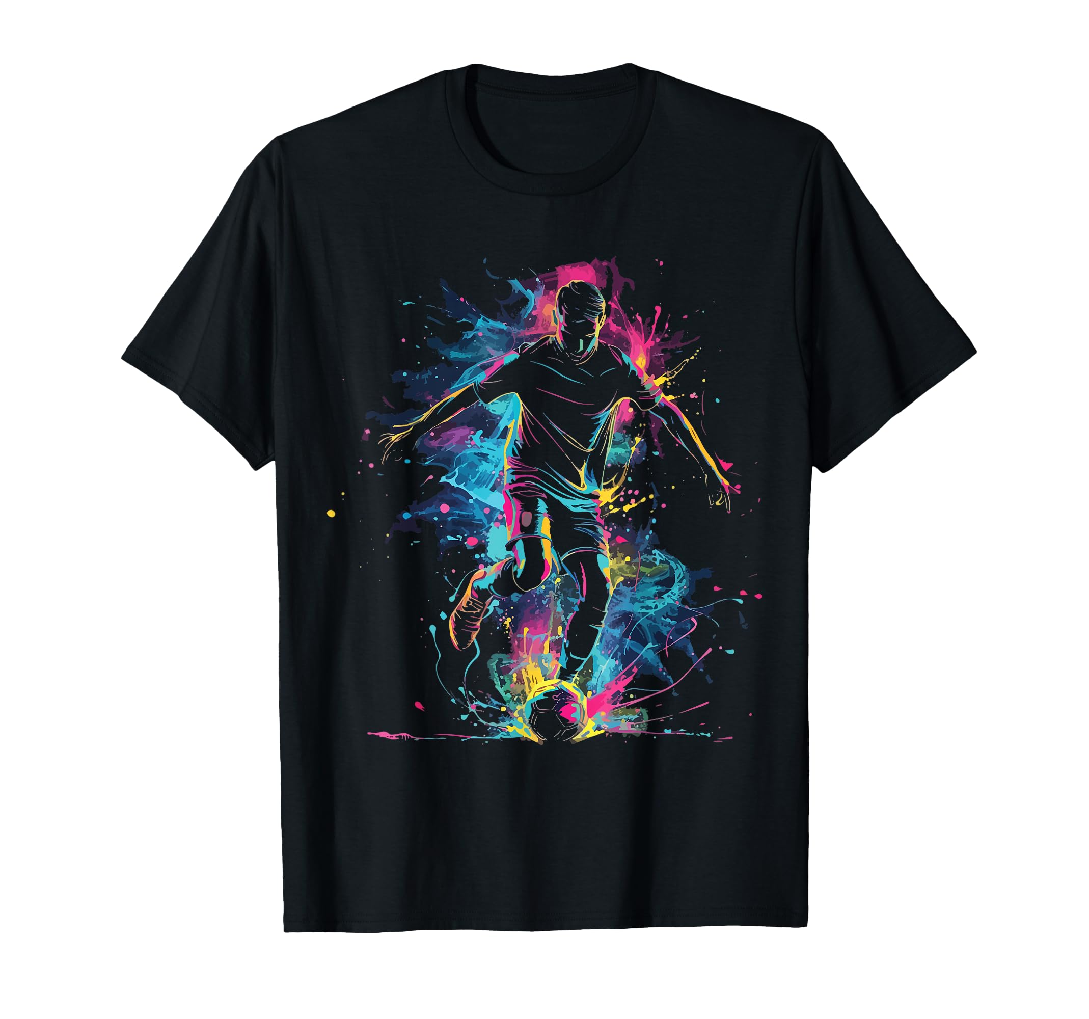 Ball Game Football Paint Splash T-Shirt - Minimalist Print for Adults - T-Shirt, Sweatshirt, Hoodie