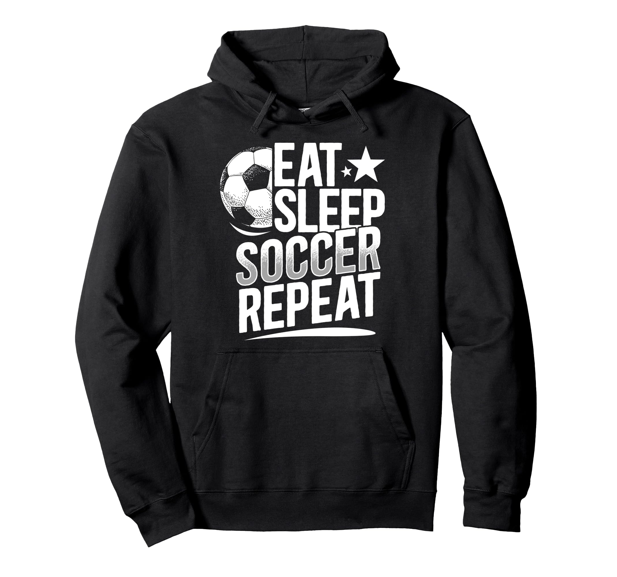 Eat Sleep Soccer Repeat Soccer Player Hoodie - Aesthetic Graphic for Adults - T-Shirt, Sweatshirt, Hoodie