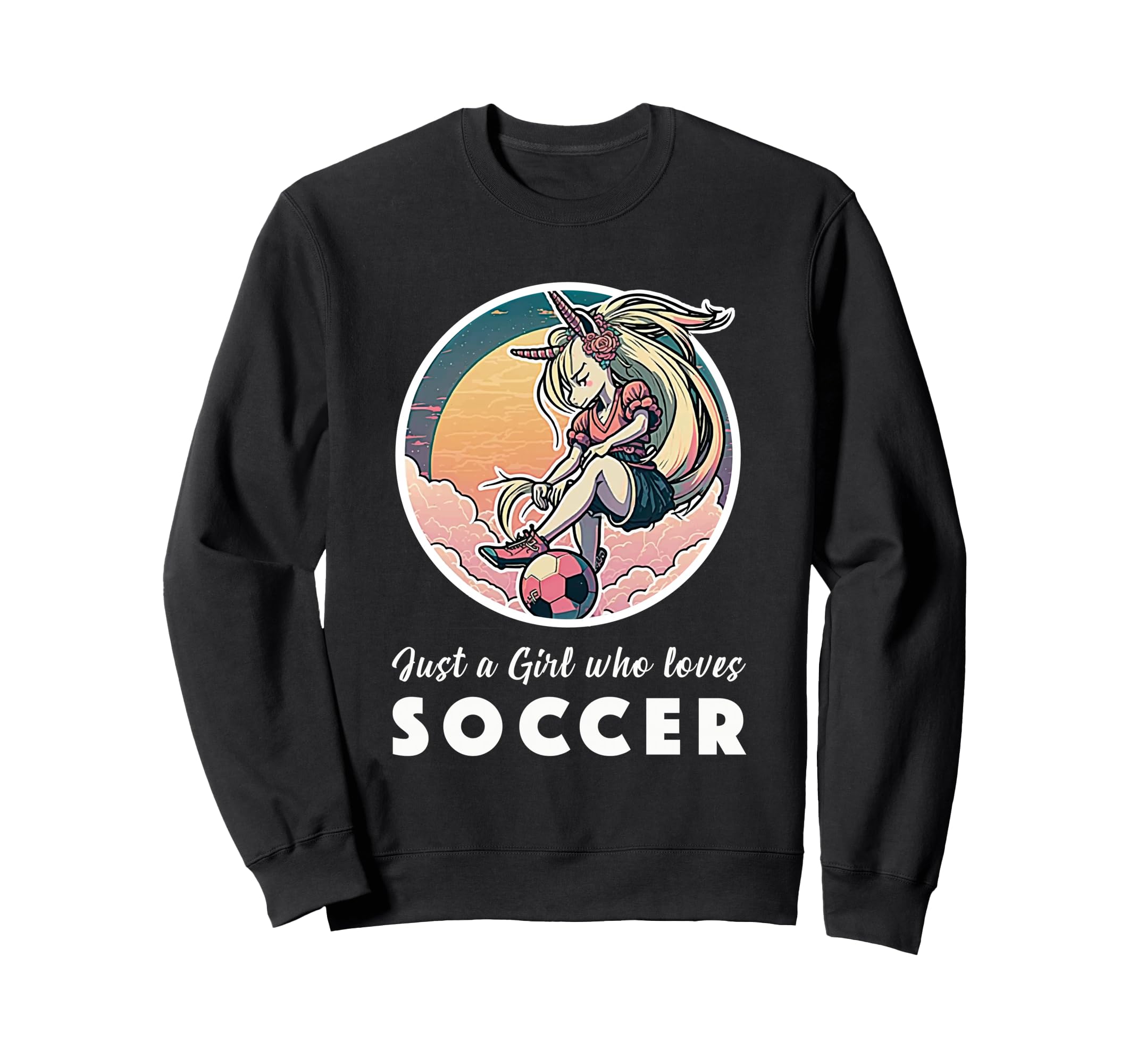 Soccer Anime Manga Unicorn Soccer Sweatshirt - Novelty Apparel for Adults - T-Shirt, Sweatshirt, Hoodie