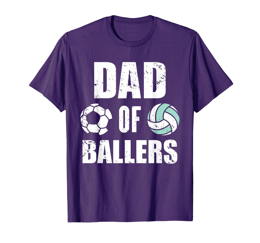 Dad Ballers Funny Soccer Volleyball Dad T-Shirt - Trendy Graphic Men Women - T-Shirt, Sweatshirt, Hoodie