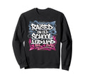 Raised Old School Hip Hop Cassette Sweatshirt - Graphic Print Unisex - T-Shirt, Sweatshirt, Hoodie