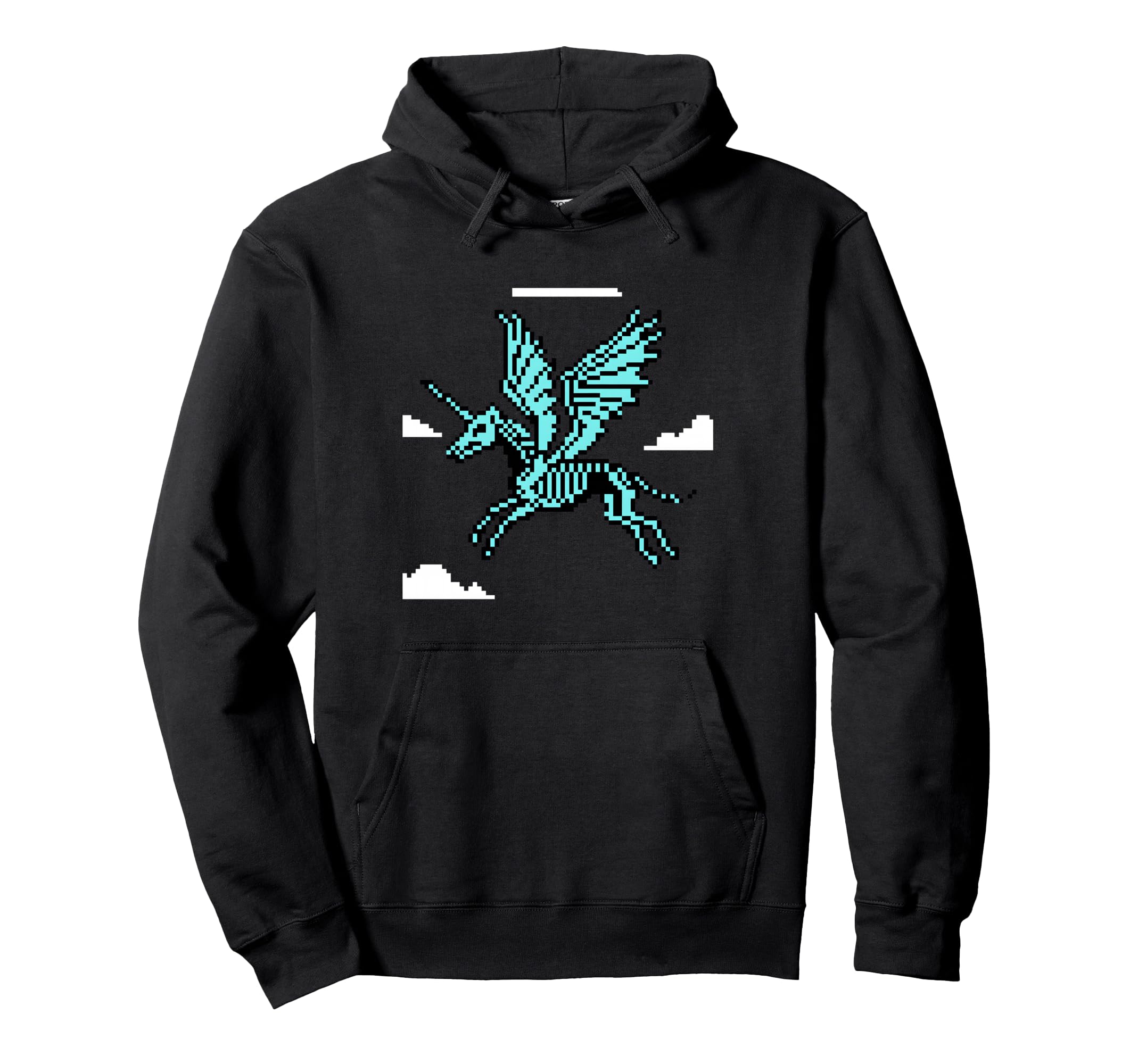 Pixel Unicorn Winged Horse 8 Bit Hoodie - Aesthetic Graphic for Adults - T-Shirt, Sweatshirt, Hoodie