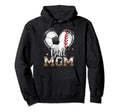 Ball Mom Baseball Soccer Heart Leopard Hoodie - Streetwear Style Unisex - T-Shirt, Sweatshirt, Hoodie