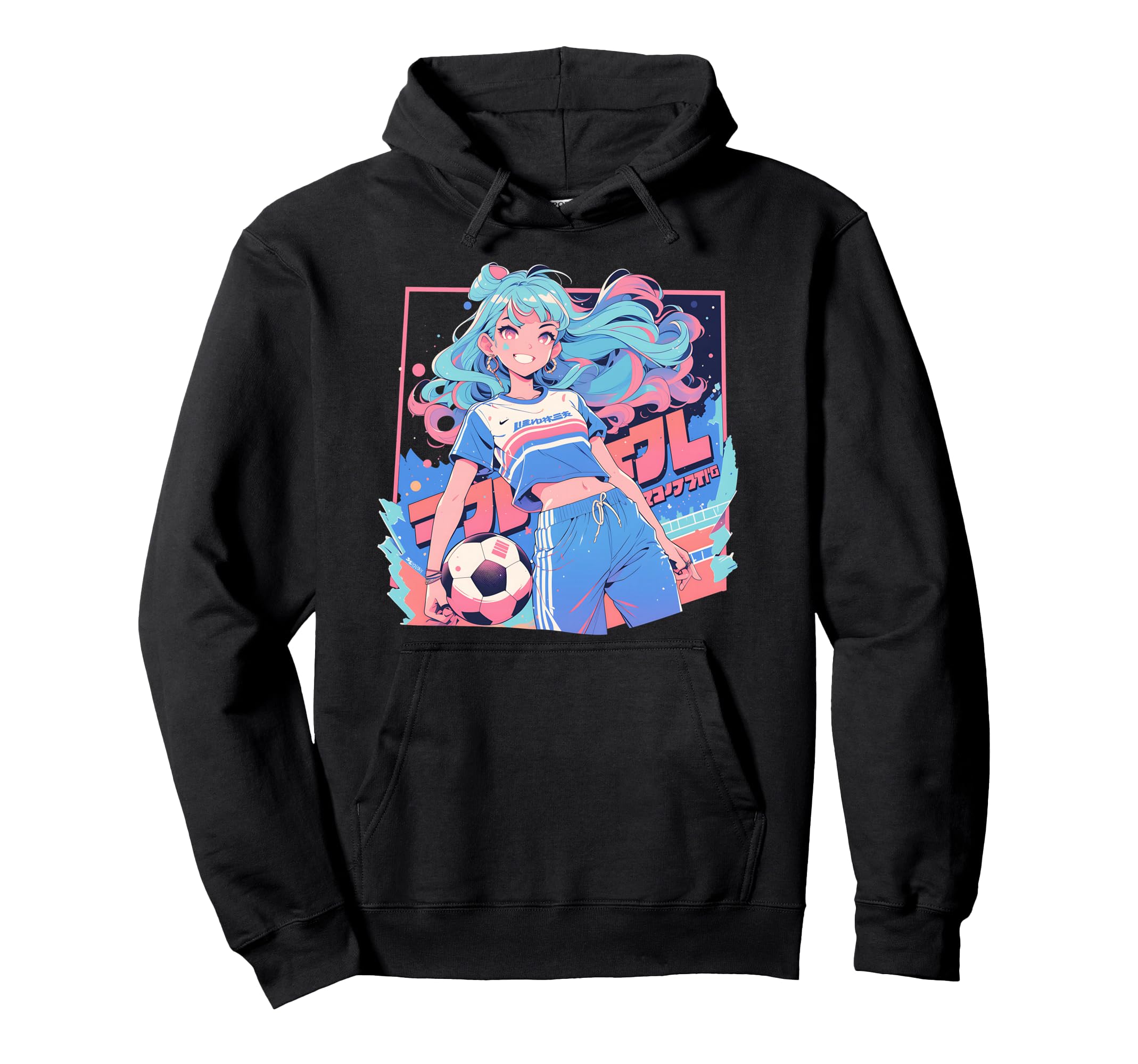 Soccer Funny Pastel Japan Anime Hoodie - Trendy Graphic Men Women - T-Shirt, Sweatshirt, Hoodie