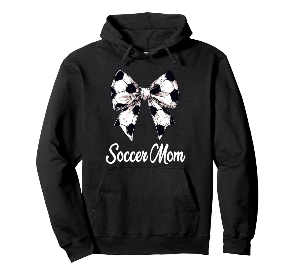 Soccer Mom Coquette Bow Soccer Lovers Hoodie - Unique Graphic Unisex - T-Shirt, Sweatshirt, Hoodie