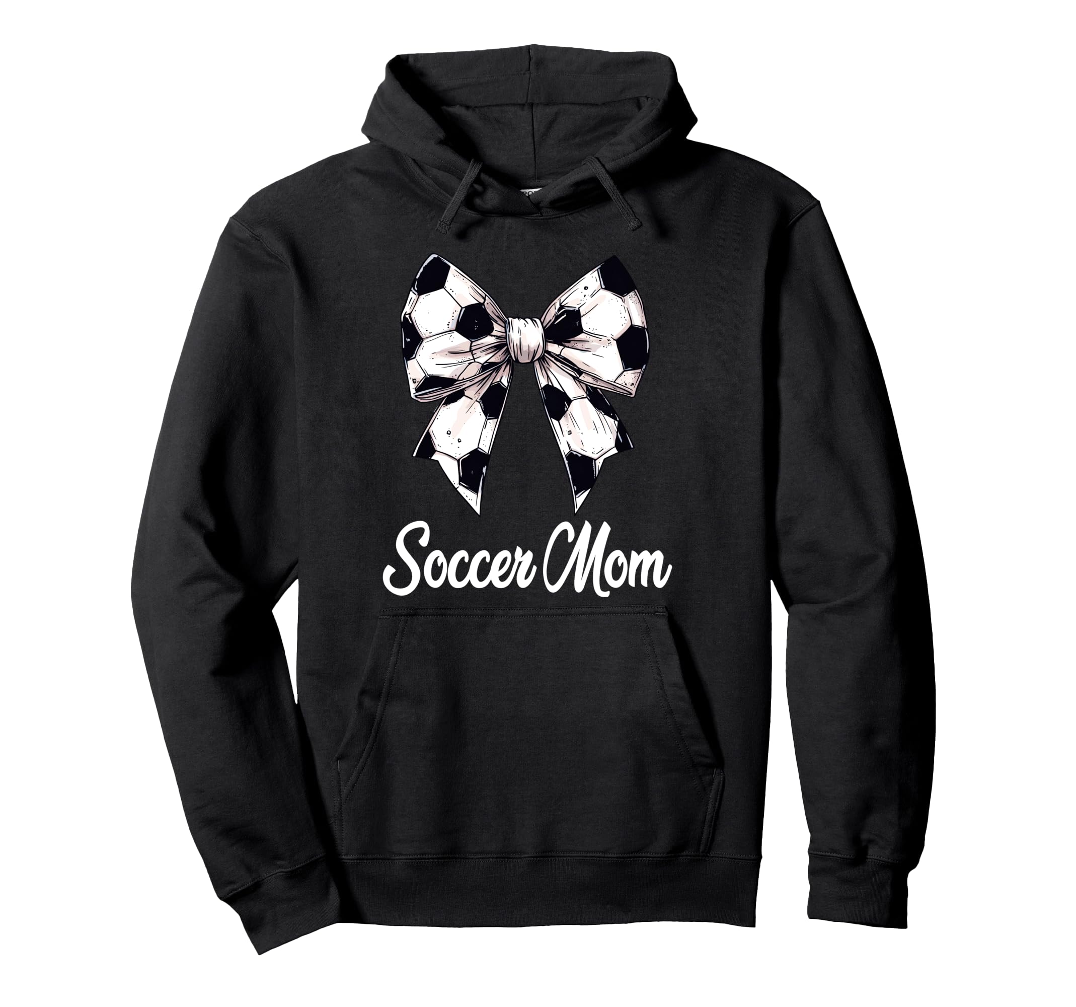 Soccer Mom Coquette Bow Soccer Lovers Hoodie - Unique Graphic Unisex - T-Shirt, Sweatshirt, Hoodie