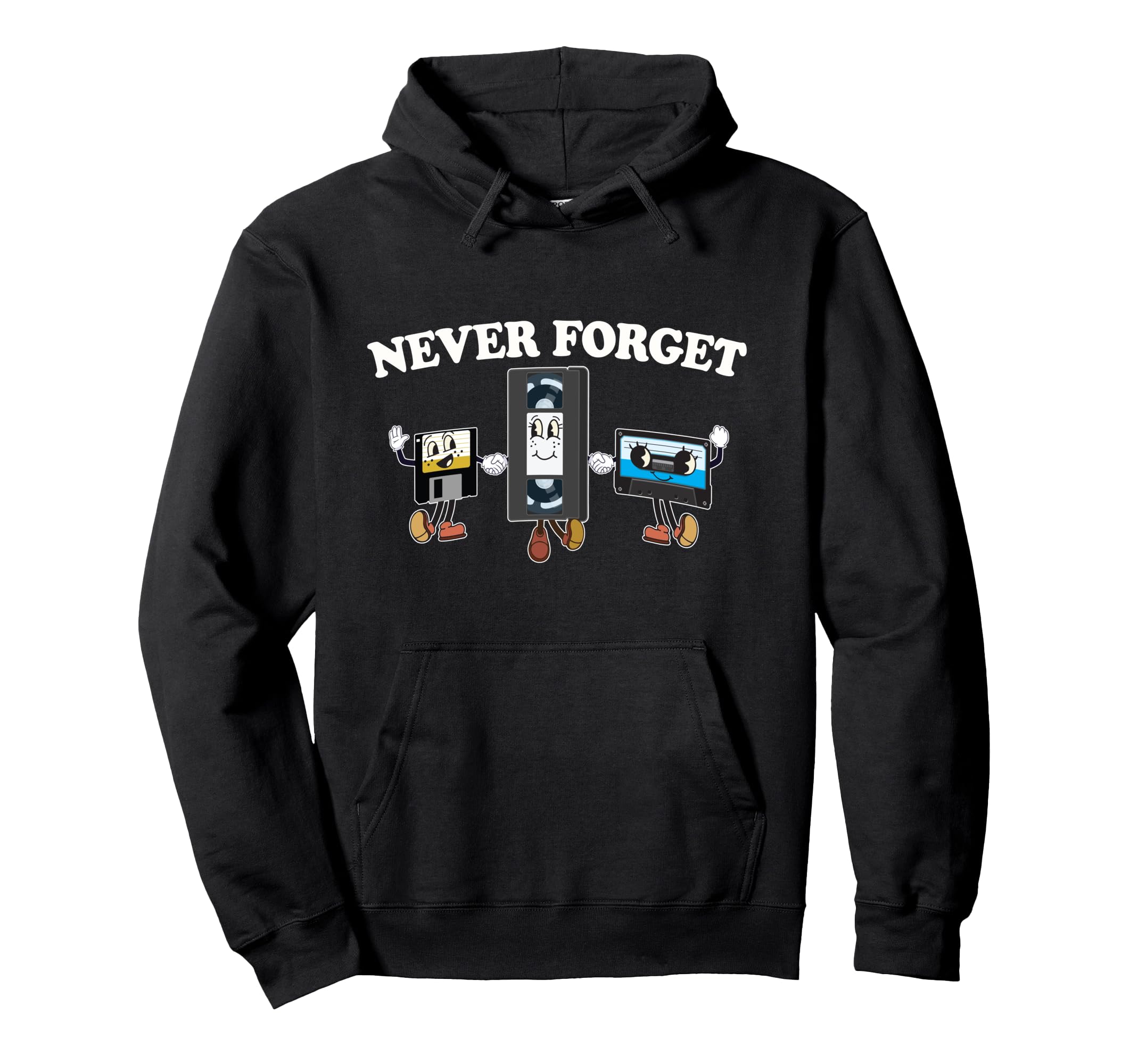 Never Forget Old School Cassette Hoodie - Casual Everyday Wear for Adults - T-Shirt, Sweatshirt, Hoodie