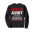 Hockey Goalie Aunt Hockey Keeper Sweatshirt - Minimalist Print Men Women - T-Shirt, Sweatshirt, Hoodie