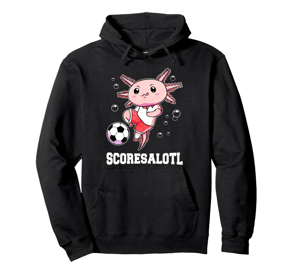 Soccer Axolotl Funny Soccer Scoresalotl Hoodie - Minimalist Print Unisex - T-Shirt, Sweatshirt, Hoodie