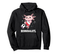 Soccer Axolotl Funny Soccer Scoresalotl Hoodie - Minimalist Print Unisex - T-Shirt, Sweatshirt, Hoodie